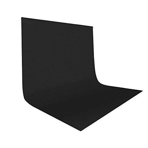 UTEBIT 10x12ft Black Photo Backdrop Cloth Portable Collapsible 3x3.6m Black Polyester Background Sheet for Video Studio Photography YouTube