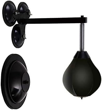 Speed Bag for Boxing, Speed Punching Bags for Adults, Small Boxing Reaction Ball Reflex Bag for Wall Wood Door Glass, Leather Quick Striking Bag for Home Office Gym Workout