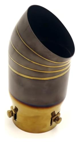 Tuyau d'échappement 68 mm pour rénover une canule rouillée avec de l'inox chromé bleu