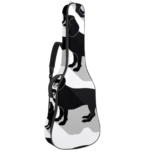 Housse guitare acoustique étanche protégeant votre instrument des chocs avec style teckel