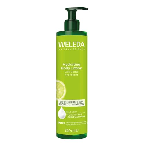 Weleda Hydrating Body Lotion with Citrus Body Moisturiser with Hyaluronic Acid & Aloe Vera Moisturising Cream For Men & Women Certified Natural Vegan 250ml