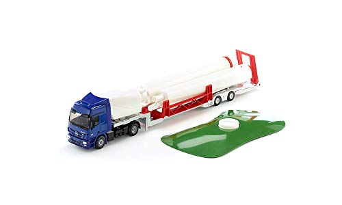 siku 3935, LKW mit Windkraftanlage, 1:50, Metall/Kunststoff, Multicolor, Aufstellbares Windrad inkl. Sockel – Bild 6