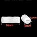 M8 x 10mm Slotted Head Set Screws, Plastic Headless Grub Screws White Nylon, Metric, 70Pcs