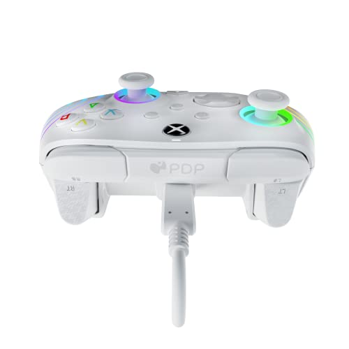 PDP AFTERGLOW XBX WAVE filaire manette WHITE for Xbox Series X|S, Xbox One, Officially Licensed