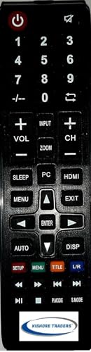 Image of Remote Control Compatible with Clarion /eAirtec /Ego 32 inch Led TV (Please Match Your Old Remote with Given Image for Work It Must Be Exactly Same As Shown in Image)