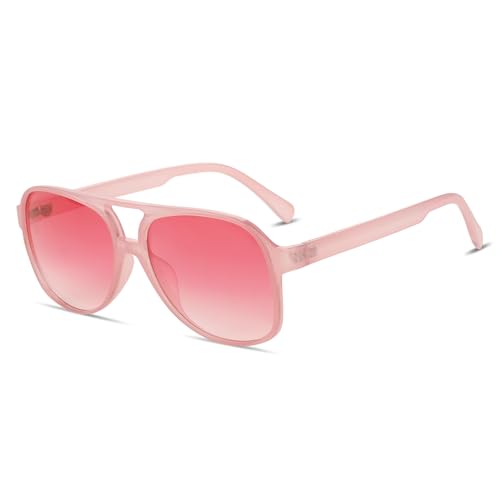 Image of Freckles Mark Vintage Retro 70s Sunglasses for Women Men Classic Large Square Aviator Trendy Glasses