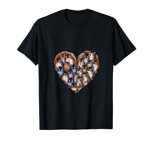 Eichhörnchen Herz Symbol Liebe - Eichhörnchen Rassen Liebhaber T-Shirt