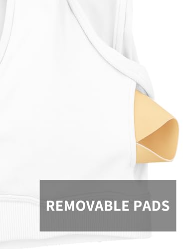 Women Halter Backless Top Impact Longline Strappy Gym Tank Tops Fitness with Built in Bra4