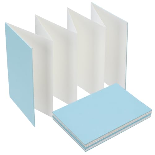 WEBEEDY 2 quaderni per schizzi a fisarmonica, con copertina rigida, 19 x 13 cm, per schizzi, viaggi, diario creativo di laurea, 300 g/m² (blu)