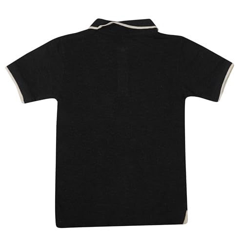 Image of LILGLORY Boys Regular Fit Polo Collar Patterned Tshirts in Blue /Grey /Maroon /Red /Black (810 /811 /812 /813 /814)