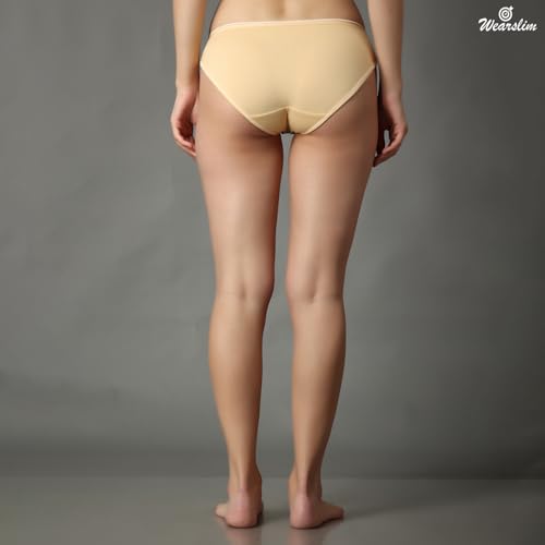 Image of Wearslim Premium Women Soft and Comfortable Women's Cotton Bikini No Show Panty | Ladies Invisible Breathable Briefs Soft Stretch Hipster Underwear
