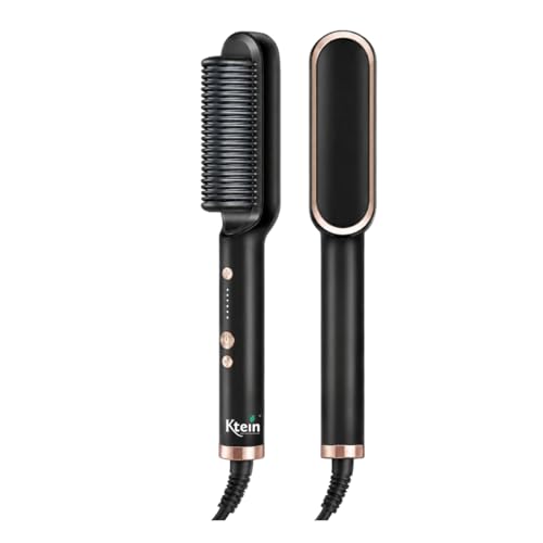 KTEIN Hair Straightener Brush: Effortless Styling, Fast Heating, Anti-Scald, Light Heat Technology- 5 Heat Settings (Multicolor), Hair Straightening B