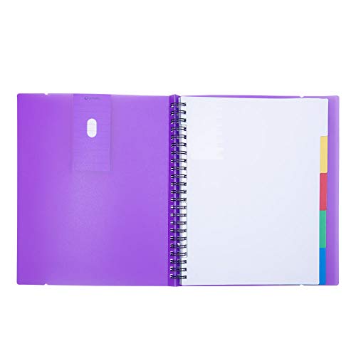 grafoplas 39422035 - Folder, 20 Pockets, in & Out System, A4, Purple, violett - Image 2