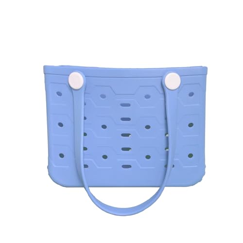 Rubber Tote Bag Small Beach Bag Waterproof Outdoor Tote Bag Washable Tote Portable Travel Bag Open Handbag