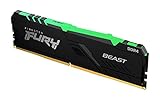 Funzionalità Plug N Play Kingston FURY Beast RGB 8GB 3200MHz DDR4 CL16 Memoria Gaming Kit per Computer Fissi Modulo Singolo, KF432C16BBA/8