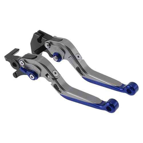 Image of Motoforti Short Long Brake Clutch Levers for Yamaha MT125 14-21 6 Positon Adjustable Motorcycle Handlebar Brake Lever Aluminum Alloy Titanium Handle Blue End