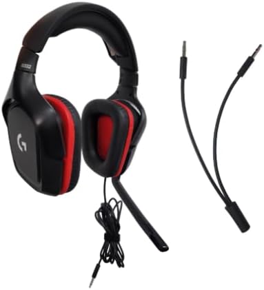 Logitech G332 Stereo Wired Gaming Headset with Microphone for PC, PS4, Xbox One, Nintendo Switch, Rotating, Leatherette Earcups, 50mm Drivers, Slim & Lightweight Gaming Headphones (Renewed)