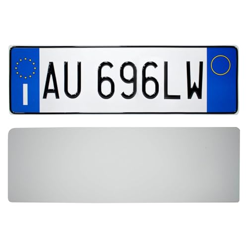 Targa Personalizzata Modello Anteriore in Alluminio Catarifrangente con Lettere e