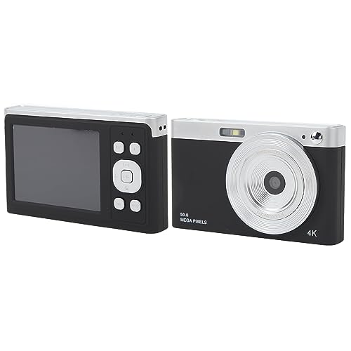 Digital Camera, 50MP 4K Digital Camera for Beginner, 2.88 Inch Point and Shoot Camera with 16X Digital Zoom, Built in Fill Light, for Teens, Students, Seniors (Black)