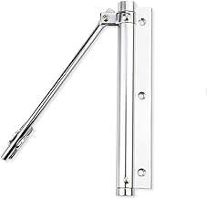 VENDIFY Automatic Door Closer,Spring Door Closer,Adjustable Spring, Heavy Duty Safety Closer with Allen Key and Screws for Residential, Soft Closing Door (Silver) (Pack of 1)
