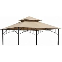 Garden Winds Reinforced RipLock 350 Replacement Canopy Top Cover Compatible with Summer Veranda 10 x 10 Gazebo Models L-GZ093PST, G-GZ093PST, TGZ093 - Beige