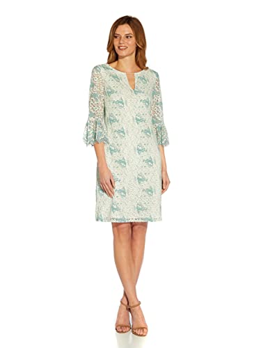 Image of Adrianna Papell Women's Lace Bell Sleeve Shift