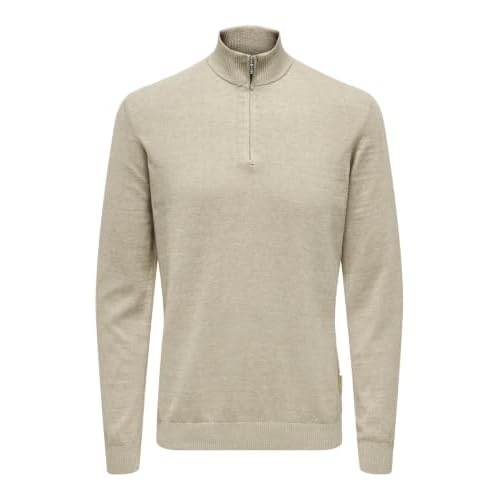 Only & Sons Herren Onsloui Reg 12 Mel Half Zip Knit Noos Onsloui Reg 12 Mel Half Zip Knit Noos (1er Pack)