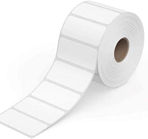 True-Ally 50x25 Direct Thermal Barcode Label Sticker - 2 x 1 inches - 50mm x 25mm - 1000 Labels Per Roll - White Self Adhesive Sticker for Printing Barcoding (1 Roll per Pack (1000 Labels))