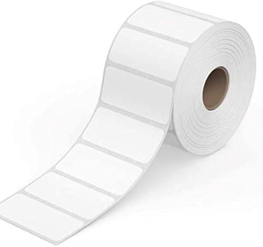 True-Ally 50x25 Direct Thermal Barcode Label Sticker - 2 x 1 inches - 50mm x 25mm - 1000 Labels Per Roll - White Self Adhe...