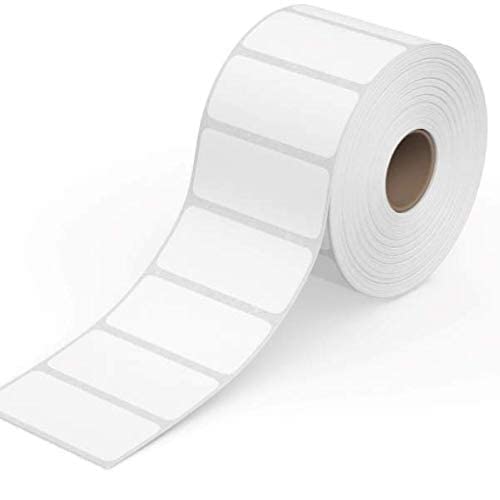 True-Ally 50x25 Direct Thermal Barcode Label Sticker - 2 x 1 inches - 50mm x 25mm - 1000 Labels Per Roll - White Self Adhesive Sticker for Printing Barcoding (1 Roll per Pack (1000 Labe