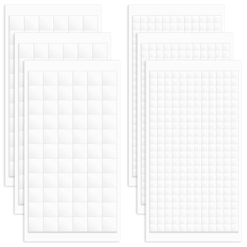 Image of 6 Sheets Foam Squares for Crafts, 990 Pieces Foam Adhesive Squares 3D Self Adhesive Double Sided Foam Tape for Scrapbook DIY Crafts Office Supplies (2 Sizes)