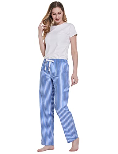 Image of CYZ Women's 100% Cotton Woven Poplin Sleep Pajama Pants