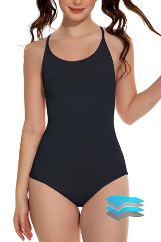 Beautikini Period Swimwear One Piece Leakproof Menstrual Swimsuit Adjustable Strap Bathing Suit for Teen Girls Women