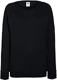 Damen Lightweight Raglan Sweat - In vielen tollen Farben Farbe Schwarz Größe S