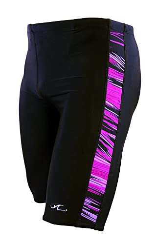 Adoretex Men's Spice Jammer Swimsuit - Ultimate Swim Racer for Performance and Comfort (MJ006)-Black/Purple-24
