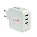 Produktbild ROLINE USB Ladegerät | Charger mit Euro-Stecker und drei USB Anschlüssen | Zum Aufladen von Handys/Smartphones/Tablets/Laptops oder anderer Peripherie | 2x USB 5V2,4A, 1x Quick Charge 3.0 (QC3.0)