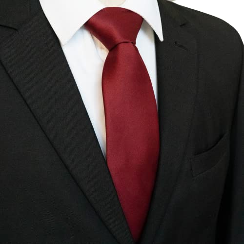 Image of JEMYGINS Solid Color Tie Mens Necktie for Business and Wedding