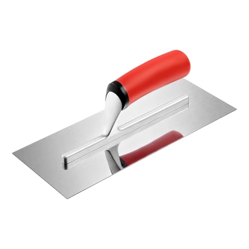 VEVOR Concrete Tools, Stainless Steel Flat Finishing Trowel, 10.9 x 4.4 in Concrete Cement Drywall Plastering Tile Masonry Construction Hand Tools with Handle for Apply, Spread, Flatten, Smooth,Polish