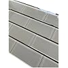 3x6 Cool Gray Color Wave Glass Tile - CW04 Sliver Mink Subway Backsplash Wall (Sold by The Piece)