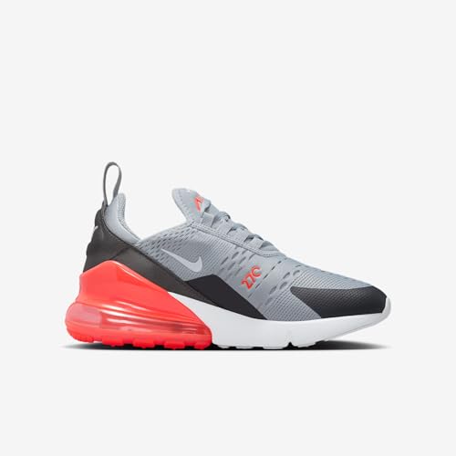 Nike Air Max 270 Big Kids' Shoes (943345-039, Wolf Grey/Anthracite/Bright Crimson/White)3