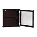 Teamson Home Chesterfield Removable Wall Wooden Medicine Cabinet with 1 Fixed Shelf 2 Storage Spaces and 1 Waffle Texture Glass Door, Espresso