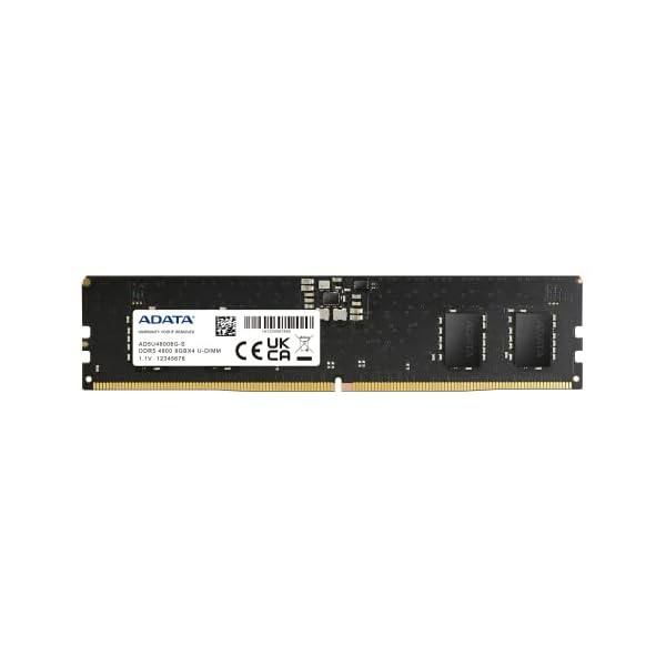 A-Data Technology Premier, 8GB, DDR5, 4800MHz (PC5-38400), CL40, 1.1V, ECC, Memoria DIMM, Negro