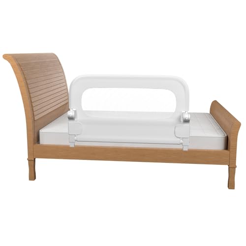 Image of Y- STOP Bed Rail Guard for Queen,King, Twin Bed, Sturdy Bed Rail with Reinforced, Adjustable Bed Rails with Anchor Safety 33’‘*25’‘(White)