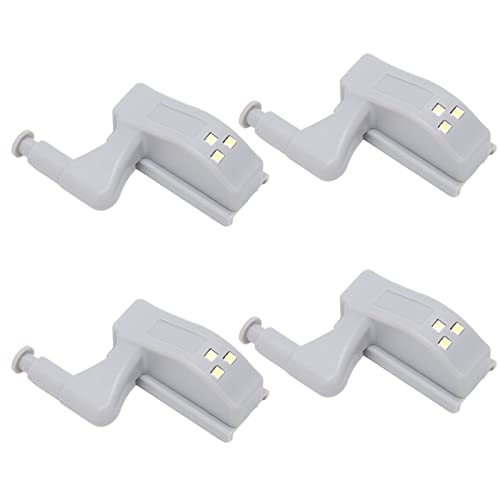 Xtahdge 10 sets de luces con bisagra de gabinete LED de alto brillo ABS para armario de armario (luz blanca + batería)