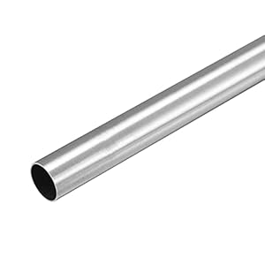 Sourcing Map Edelstahlrohr 13mm x 300mm Rundrohr