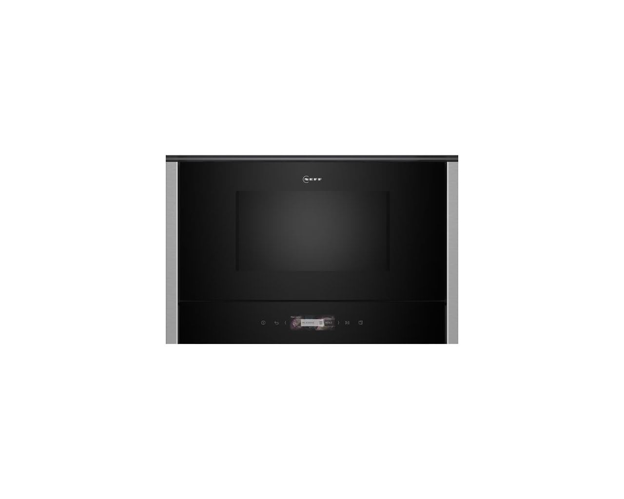 NEFF NL4WR21N1, N 70, Einbau-Mikrowelle, Integrierbare Mikrowelle ohne Grill 40 x 60cm, Full Touch TFT-Display, Automatikprogramme, Easy Clean, LED-Innenbeleuchtung, Edelstahl