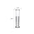 Memnk LED Outdoor Stainless Steel Post Pillar Lantern Antirust High Transmission Lampshade Bollard Lamp External Waterproof Pathway Patio Lighting Fitting IP55 Rated (Size : 1260cm)