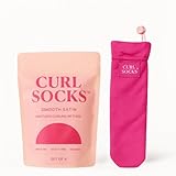 Curl Socks Heatless Hair Curler Set, Overnight Curlers for Heatless Curls, 4-Piece Satin and Cotton Curling Rods with Secure Toggle, Reusable Hair Accessories for Women
