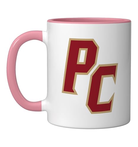 Pulaski County High School Cougar Ceramic Mug, Pink/White, 11oz