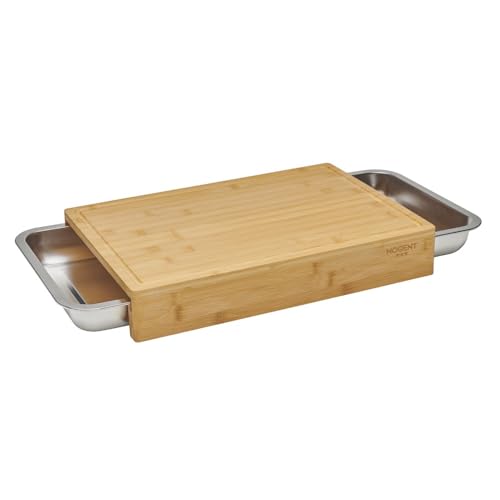 Planche à découper bambou Nogent 2 tiroirs blocs de cuisine en bois utile - 2